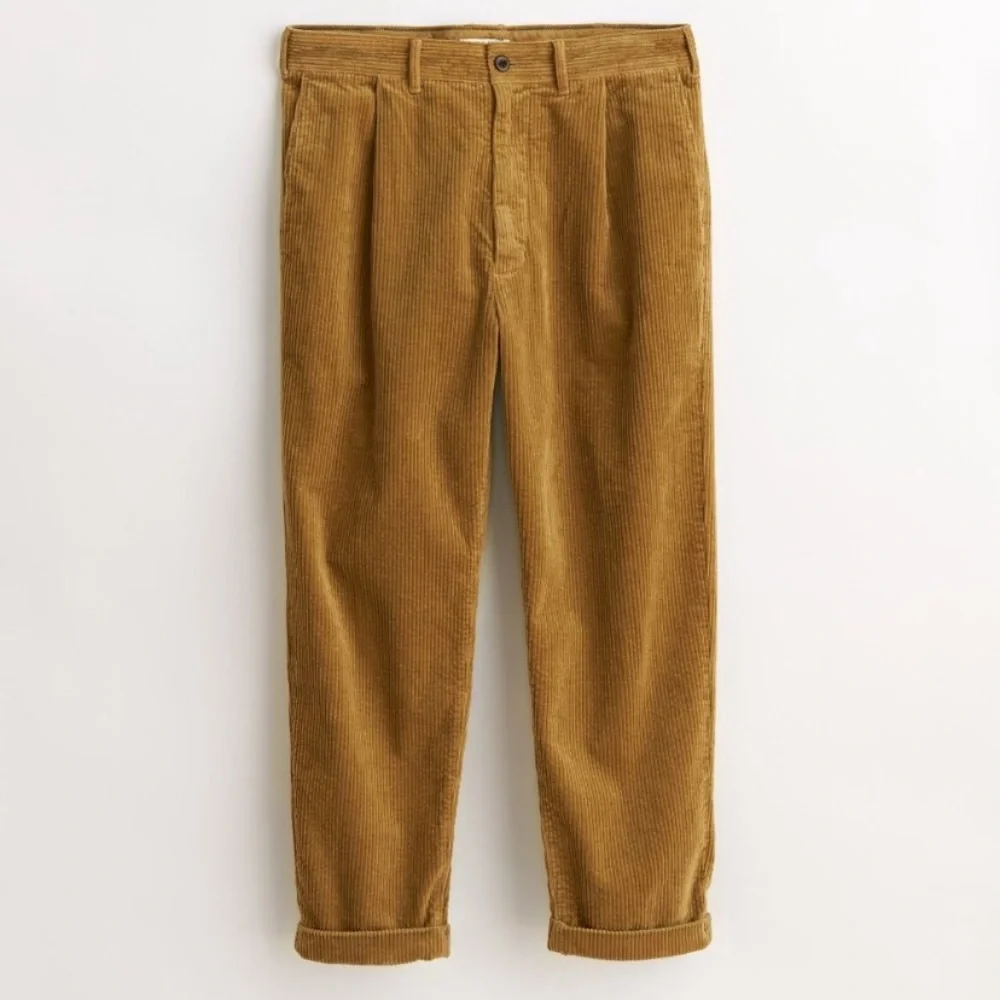 Alex Mill Pleated Corduroy Pants Size 30 Tan